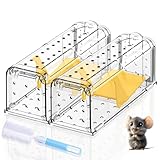 Lebendfalle für Maus Mausefalle Lebend 2er Set: Hochsensibel Mäusefallen mit 66 Luftlöchern, Sicher und Effektiv, Robustem und Langlebigem, Einfach zu Bedienen, Wiederverwendbare Mäusefalle
