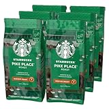 STARBUCKS Pike Place Roast, Mittlere Röstung, Ganze Kaffeebohnen, 200 g (6er Pack)