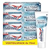 Odol-med3 All in One Rundumschutz Atemfrische Zahnpasta, 4x75ml - für ein reines und extra frisches Mundgefühl.