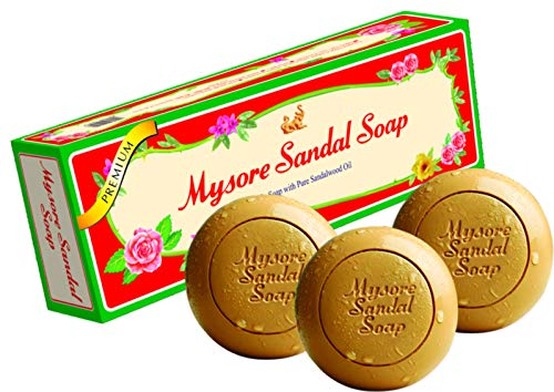 3x150g Mysore Sandal Soap Box (Seife mit Sandelholzöl) 450g