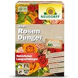 Neudorff Azet RosenDünger – Bio Rosendünger mit 100 Tagen Langzeitwirkung sorgt für langanhaltend farbenfrohe Rosen, Stauden und Blütenpflanzen, 2,5 kg