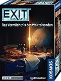 KOSMOS 682828 EXIT - Das Spiel - Das Vermächtnis des Weltreisenden, Level: Fortgeschrittene, Escape Room Spiel, EXIT Game für 1-4 Spieler ab 12 Jahre, ein einmaliges Gesellschaftsspiel