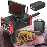 ZenSeFarin Metalldetektor mit 20 M Tiefe, Stärkster Metalldetektor, Premium Fernsuchsystem, Wasserdichtes LCD Display für Einfaches Ablesen, Pinpointer Im Lieferumfang Enthalten,Red