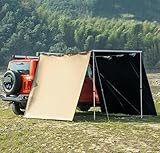 Auto Vorzelt, Auto Markise, Optionales Seitentuch, PU5000mm, UPF50+, Camping, Reisen, Auto Zelt (Color : with 1 Side Cloth, Size : 200 * 300CM)