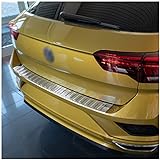 tuning-art L343 Ladekantenschutz für VW T-ROC A1 2017- Edelstahl 5 Jahre Garantie, Farbe:Silber