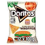 Doritos Burger King - Tortilla Chips mit Flame Grilled Whopper Geschmack - Herzhafter Snack zum Knabbern aus Mais (12 x 100g)