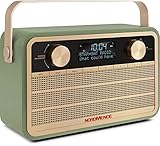 Nordmende Transita 120 tragbares DAB Radio (DAB+, UKW, 24 Stunden Akku, Aux In, Wecker, 2 Weckzeiten, Sleeptimer, Snooze-Funktion, Kopfhöreranschluss) grün