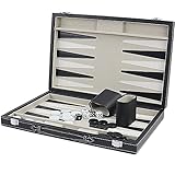 Backgammon Spiel Set für Erwachsene Kinder (Grau)