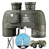 HUTACT Fernglas Erwachsene 10x50 mit Entfernungsmesser und Beleuchtetem Kompass, für dDe Sicht Bei Niedrigem Licht, Vogelbeobachtung, Safari