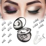 Magnet Wimpern 3D Magnetische Wimpern Natürlicher Look Wiederverwendbar Wasserdicht Kein Kleber Erforderlich Mit Applikator Für Tägliches Make-up Oder Dating, Hochzeit, Party