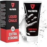 VIA FORTIS Liquid Chalk – Flüssigkreide für maximalen Grip beim Sport – Schnell trocknend, extrem ergiebig und lang haltend – Für Calisthenics, Bouldern, Klettern, Pole UVM