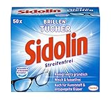 Sidolin Brillenputztücher (50 Stück), feuchte Reinigungstücher für Brillen, Displays, Bildschirme, reinigen mühelos und fusselfrei, optimal für unterwegs