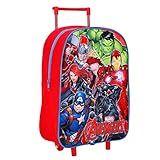 Marvel Avengers Kinderkoffer mit Rollen - Kinder Reise Trolley und Handgepäck - Handgepäck Trolley - Reisekoffer - Langlebiger Kindertrolley - Reisegepäck und Handgepäck - Trolley Tasche