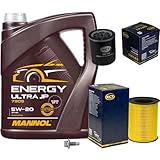 Inspektionspaket Wartungspaket Filterset mit 5 L Motoröl Energy Ultra JP 5W-20, Ölfilter, Luftfilter, Verschlussschraube