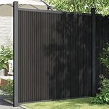 Grau WPC Modulare Zaunblende 173x186cm Zaunpaneele für Zäune