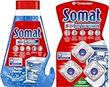 Somat Reinigungs-Set für die Spülmaschine, bestehend aus Intensiv-Maschinenreiniger (250 ml) & Duo Maschinenreiniger Tabs (3 Stück)