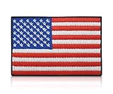 Finally Home USA Amerika Flagge Patch zum Aufbügeln | 7,6 x 5 cm | American Flag Patches, US Amy Military Bügelbild, Airsoft Aufbügler, Fahne Aufnäher