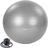MOVIT® Gymnastikball »Dynamic Ball« inkl. Pumpe, 75 cm, Silber, Maximalbelastbarkeit bis 500kg, berstsicher, Fitness-Ball, Sitzball, Yogaball, Pilates-Ball, Balance