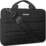 DOMISO 15-15,6 Zoll Wasserdicht Laptop Schultertasche Laptophülle Tablet Tasche Schutzhülle für 15.6' Lenovo IdeaPad ThinkPad/HP Spectre x360 Pavilion 15 Envy 15 / Dell XPS 15 / Asus, Schwarz