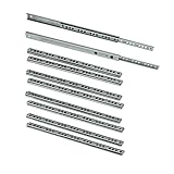 Emuca 3009805 - 5 Sets (10 Stück) Schubladenführungen, teilauszug mit Rollen 17mm x 278mm