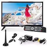 RED OPTICUM LED Fernseher 19 Zoll LE-19T30921 inkl. KFZ Adapter und DVB-T Antenne - Camping Fernseher 12V / 230V Betrieb mit Triple Tuner (DVB-C/-S2/-T2) CI+ Steckplatz USB 2.0 HDMI PVR-Funktion