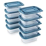 EFISH 10PCS Rechteck Kunststoff Portion Box Sets mit Deckel.Food Aufbewahrungsbox, Behälter, Lebensmittellagerung, Lebensmittelbehälter,500 ML Pro Box.