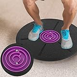 Purple Labyrinth Wobble Balance Board für Yoga und Fitnesstraining - Stabilitätsübungsscheibe mit 360 -Grad -Rotation - Heim- und Bürogebrauch - Unterstützt 10 Bis 20 Grad Neigung, Hälts
