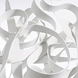 Fratelli Leoni Gummiband, gerippte elastische Bänder zum Nähen von Kleidung, schwere Dehnung, hohe Elastizität, hergestellt in Italien, 0,8 mm dick, Weiß, 8 mm breit, 9,1 m – Probepackung