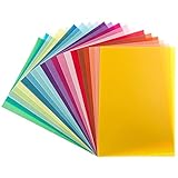 Transparentpapier DIN A4, 20 Farben, 130g/m², buntes Papier zum Basteln, für Scrapbooking, zur Kartenherstellung und mehr