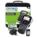DYMO LabelManager 280 Tragbares Beschriftungsgerät im Koffer | Wiederaufladbares Etikettiergerät mit QWERTZ Tastatur | mit PC- oder Mac-Schnittstelle | für D1 Etiketten in 6, 9 und 12mm Breite