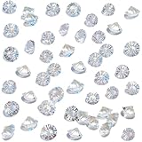 HAKACC 500 Stück Glas Deko Diamanten, 10mm Brillanten Glasdiamanten Klare Kristalledelsteine für Hochzeit Gunst Tabelle Mittelstück