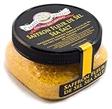 Caravel Gourmet Safran Französisch Fleur de Sel Seesalz - Vollnatürliches Infundiertes Meersalz-Mischung - 113,4 Gramm