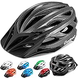 Gudook Erwachsene Fahrradhelm für Herren – Damen-Fahrradhelme – zertifizierter, Leichter Verstellbarer Fahrradhelm mit abnehmbarem Visier für Mountainbikes und Rennräder (Schwarz, M)