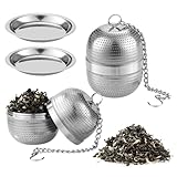 2 Stück Teesieb für Losen Tee, Edelstahl Teeei, Exquisite Brauer Sieb Ball für Teekanne, Teetasse und Küche Kochen