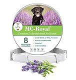 MC-Royal® Premium Zeckenhalsband für Hunde - Effektiver Schutz vor Ungeziefern - wasserdicht und verstellbar - bis zu 8 Monate Zeckenschutz mit 100% natürlichen Inhaltsstoffen