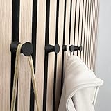 Runde Haken [VALI] ohne bohren Akustikpaneele - flexibel montierbar - Haken - Garderobe - Kleiderhaken - Wandpaneele - Garderobenhaken (10)