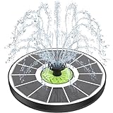 SZMP Solar Springbrunnen, 2024 Neue 3.5W Glas Solar Teichpumpe mit 7 Düsen & 4 Fixe Rohre Solar Wasserpumpe Solar Schwimmender Fontäne Pumpe für Garten, Teich, Vogel-Bad (Weiß)