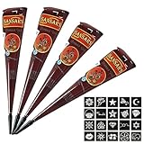 4 Stück Henna, Henna Braun Sommersprossen, Henna Tattoo, Henna Farbe, Sommersprossen Henna, Sommersprossen, Sommersprossen Stift, Henna Rot, Henna Freckles, Henna Rotbraun, Freckles