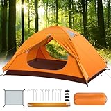 Zelt, VOSOIR Ultraleichte Camping Zelt, Kuppelzelt 2-3 Personen Wasserdichtes, UV-Schutz, 3-4 Staffel, Aluminum Zeltstange, Sofortiges Aufstellen, für Strand, Trekking, Camping und Outdoor