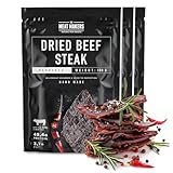 The Meat Makers Peppered Beef Jerky Steak (300g) - Getrocknetes Rindersteak Proteinreiches Rindfleisch Dörrfleisch Trockenfleisch Für Menschen Trocken Fleisch Beef Jerky Snack.