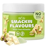 He-Ju Flavour Pulver Weiße Schokolade Pistazie 250g vegan, White Choco Pistachio Geschmackspulver zum Süßen fast ohne Kalorien