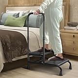 FORTEMOTUS Badewannenstufe mit Haltegriff – Einstiegshilfe für Senioren & Behinderte, 2 Stufen, Tragfähigkeit bis 200 kg, ideal für Badewanne, Bett & Auto(Schwarz)