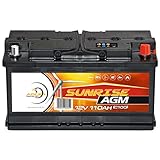 Solarbatterie AGM 12V 110Ah SUNRISE Versorgungsbatterie Wohnmobil Batterie 100Ah