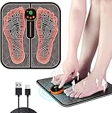 Neu Fussmassagegerät EMS Fußmassagegerät, EMS Fussmassagegerät Fußmassagegerät Elektrisches USB,für die Durchblutung Muskelschmerzen Linderung mit 8 Modi & 19 Einstellbare Frequenzen