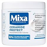 Mixa Hautstärkende Creme für sehr trockene und beanspruchte Haut, Feuchtigkeitsspendend, Pflege-Creme zum Schutz der Hautbarriere, Ceramide Protect , 400 ml