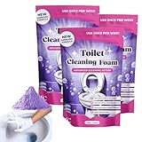 Fizzclean WC-Reiniger, Fizzcleans Toiletten Fizz Reinigungsschaumpulver, Insta-Action FizzClean Schaum für strahlend saubere Toilette ohne Aufwand (3 Stück)