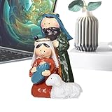 Krippe, Statue der Heiligen Familie – Krippe mit stabiler Weihnachtsdekoration | Krippe der Heiligen Familie, Krippe, Krippe, Weihnachtskrippe für den Tisch