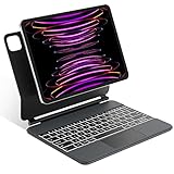 FARYODI Magic Keyboard iPad Pro 12.9, Multi-Touch Trackpad Hintergrundbeleuchtung Tastatur kompatibel mit iPad Pro 12,9 Zoll 6. / 5. / 4. / 3. Generation, Schwarz