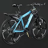 Mountainbike 30 Gang 26 27,5 Zoll Höhenverstellbar Scheibenbremsen Dual Shock Leichtes Herren und Damen Jugendfahrrad C,27 Speed 26 inches