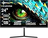 Minifire 24 Zoll Monitor, 100Hz, Full HD（1980x1080p）,5ms(OD), Adaptive-Sync, sRGB110%, Eye-Care，VESA, PC Bildschirm mit HDMI USB-C Ports - MF24X3AL